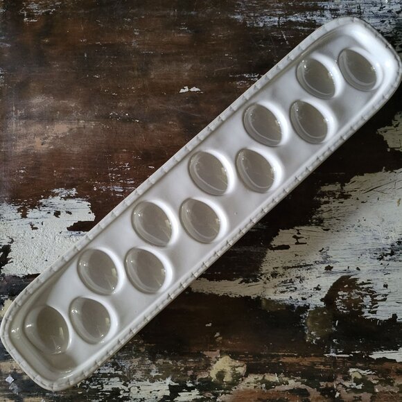Hearth And Hand Magnolia Stoneware 12 Egg Tray, Deviled Egg Tray, Farmhouse - Picture 1 of 7